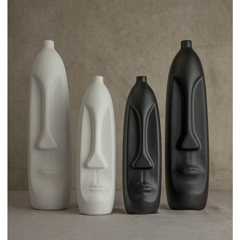 BARIK BLACK ΒΑΖΟ 9x9x29cm POLYRESIN ΜΑΥΡΟ