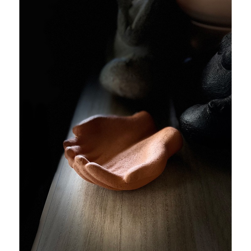 KORMA ΔΙΑΚΟΣΜΗΤΙΚΟ ΧΕΡΙΑ 14x7cm POLYRESIN TERRACOTTA
