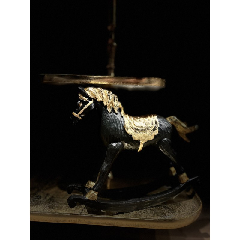 ASTRAH ΔΙΑΚΟΣΜΗΤΙΚΟ ΑΛΟΓΟ 17x6x21cm POLYRESIN ΜΑΥΡΟ ΧΡΥΣΟ