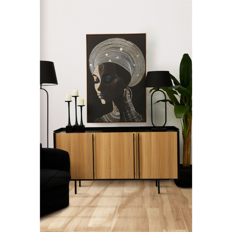 ARCH ΦΩΤΙΣΤΙΚΟ ΕΠΙΤΡΑΠΕΖΙΟ 76cm ΣΙΔΕΡΟ ΜΑΥΡΟ ΜΑΥΡΟ