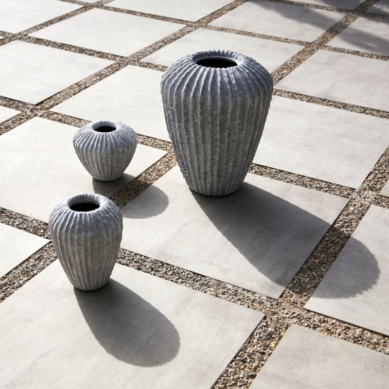 RAMBLER ΒΑΖΟ 52x52x65cm ΤΕΧΝΗΤΗ ΠΕΤΡΑ IVORY