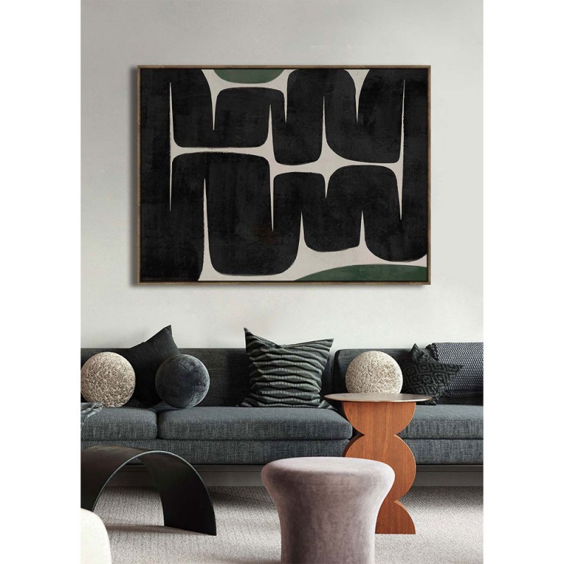 PATHWAY ΠΙΝΑΚΑΣ ΔΙΑΚΟΣΜΗΣΗΣ 90x120x4cm ΚΑΜΒΑΣ ΜΑΥΡΟ ΜΠΕΖ ΛΑΔΙ MDF ΚΑΦΕ