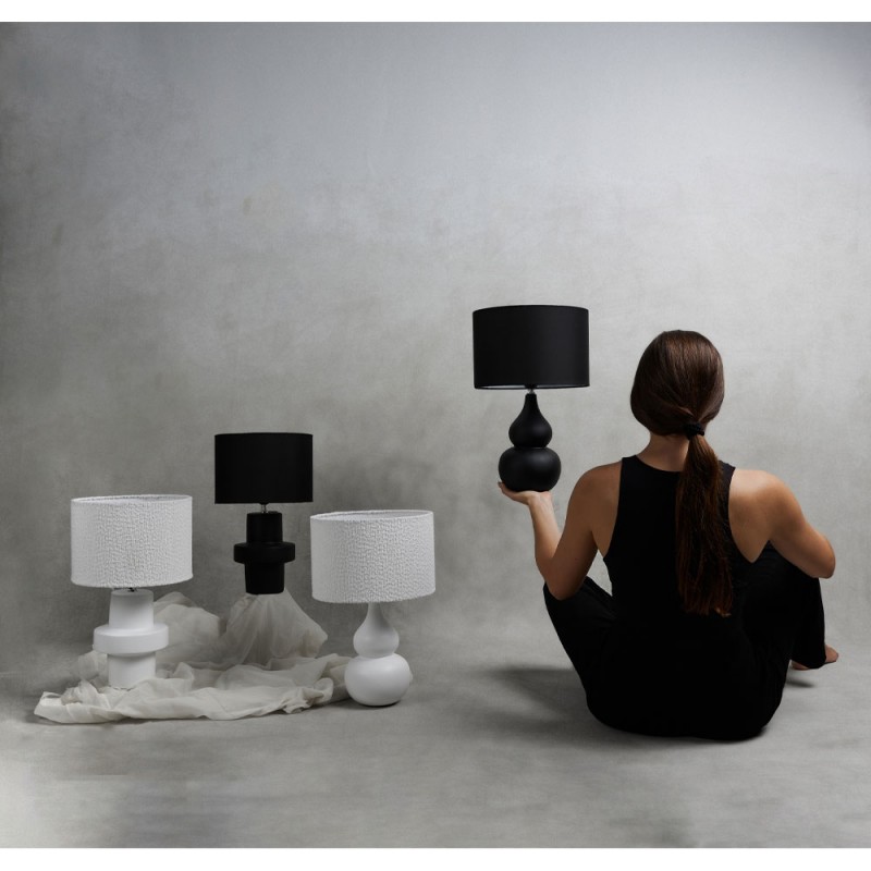 CLOQUE ΦΩΤΙΣΤΙΚΟ ΕΠΙΤΡΑΠΕΖΙΟ 15x15x45cm ΚΕΡΑΜΙΚΟ ΜΑΥΡΟ ΥΦΑΣΜΑ ΜΑΥΡΟ