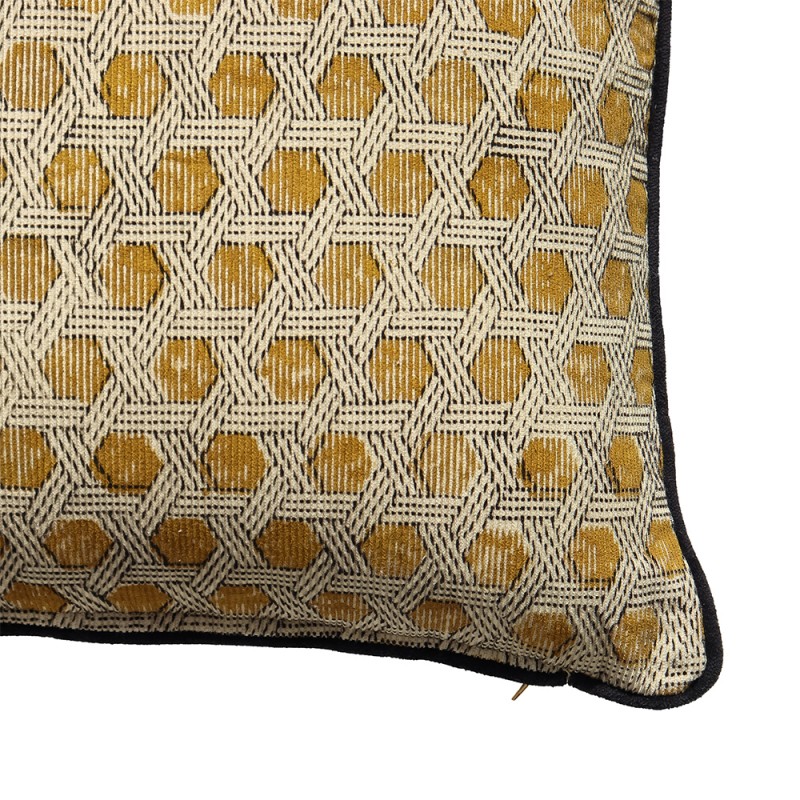 SAMOAN B ΔΙΑΚΟΣΜΗΤΙΚΟ ΜΑΞΙΛΑΡΙ 50x50cm ΒΑΜΒΑΚΙ ΜΠΕΖ DIJON ΒΙΣΚΟΖΗ