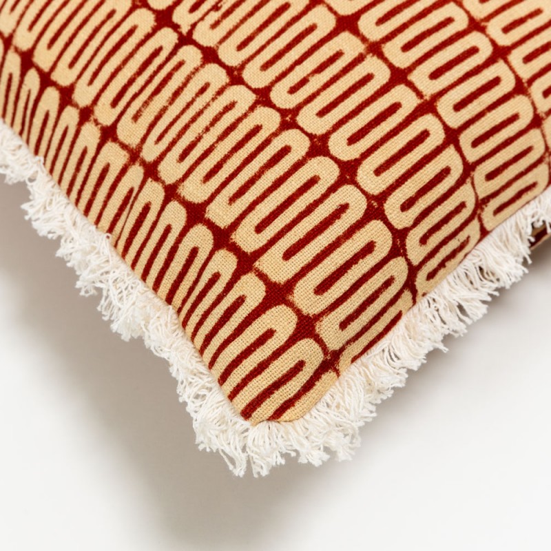 FIRED BRICK A ΔΙΑΚΟΣΜΗΤΙΚΟ ΜΑΞΙΛΑΡΙ 50x50cm ΒΑΜΒΑΚΙ ΚΕΡΑΜΙΔΙ ΜΠΕΖ ΒΙΣΚΟΖΗ