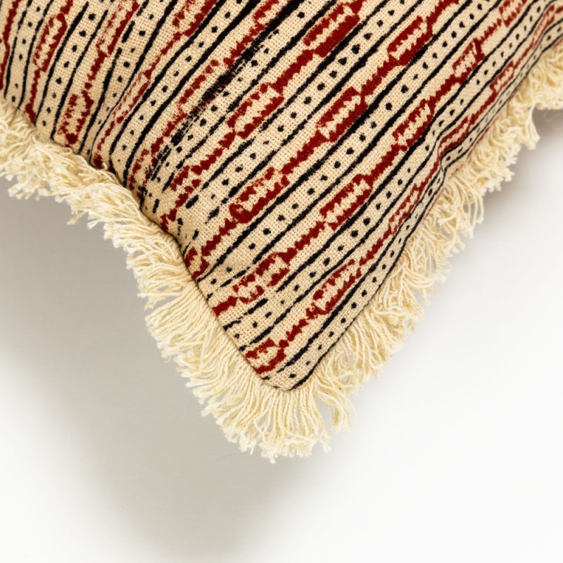 FIRED BRICK B ΔΙΑΚΟΣΜΗΤΙΚΟ ΜΑΞΙΛΑΡΙ 50x50cm ΒΑΜΒΑΚΙ ΚΕΡΑΜΙΔΙ ΜΠΕΖ ΒΙΣΚΟΖΗ