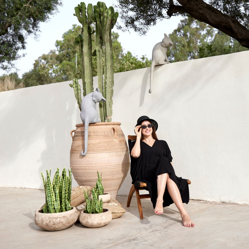 PORTER ΚΑΣΠΩ SET 3ΤΜΧ 40x40x19cm TERRACOTTA ΜΠΕΖ