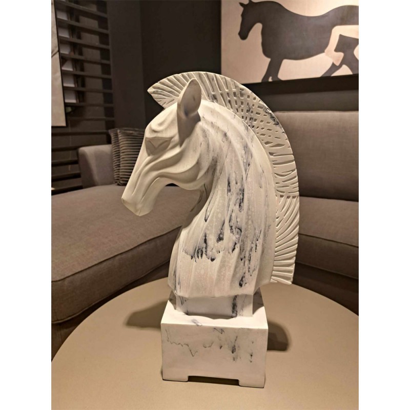 NAPOLEON ΔΙΑΚΟΣΜΗΤΙΚΟ ΑΛΟΓΟ 29x16x45cm POLYRESIN ΛΕΥΚΟ