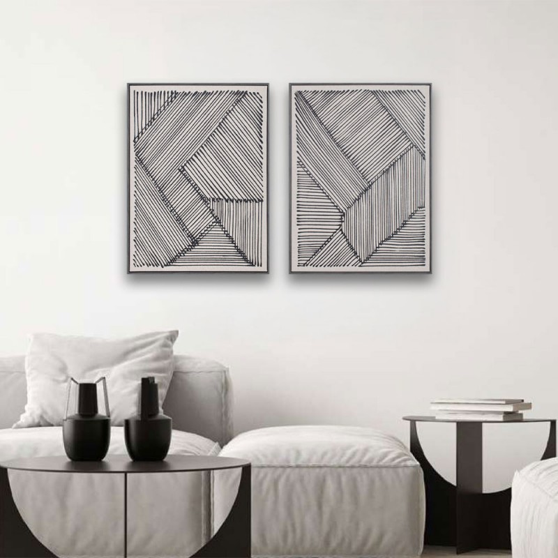 STAY TRUE ΠΙΝΑΚΑΣ ΔΙΑΚΟΣΜΗΣΗΣ 60x80x4cm ΔΕΡΜΑ ΛΕΥΚΟ ΜΑΥΡΟ ΞΥΛΟ ΜΑΥΡΟ