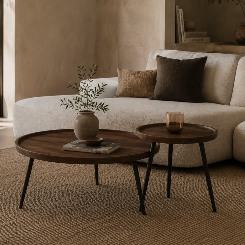 PENCIL 55 COFFEE TABLE ΚΑΡΥΔΙ ΜΑΥΡΟ 55x55x55cm