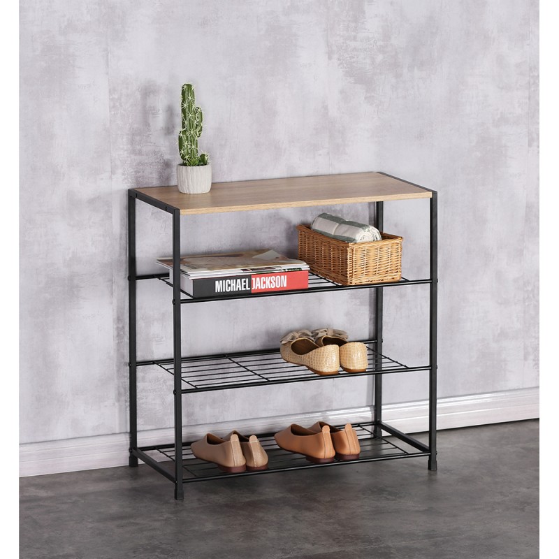 RAIL 3 ΠΑΠΟΥΤΣΟΘΗΚΗ 3ΡΑΦΙΑ SONOMA ΜΑΥΡΟ 63x30xH63cm RAIL 3 ΠΑΠΟΥΤΣΟΘΗΚΗ 3ΡΑΦΙΑ SONOMA ΜΑΥΡΟ 63x30xH63cm