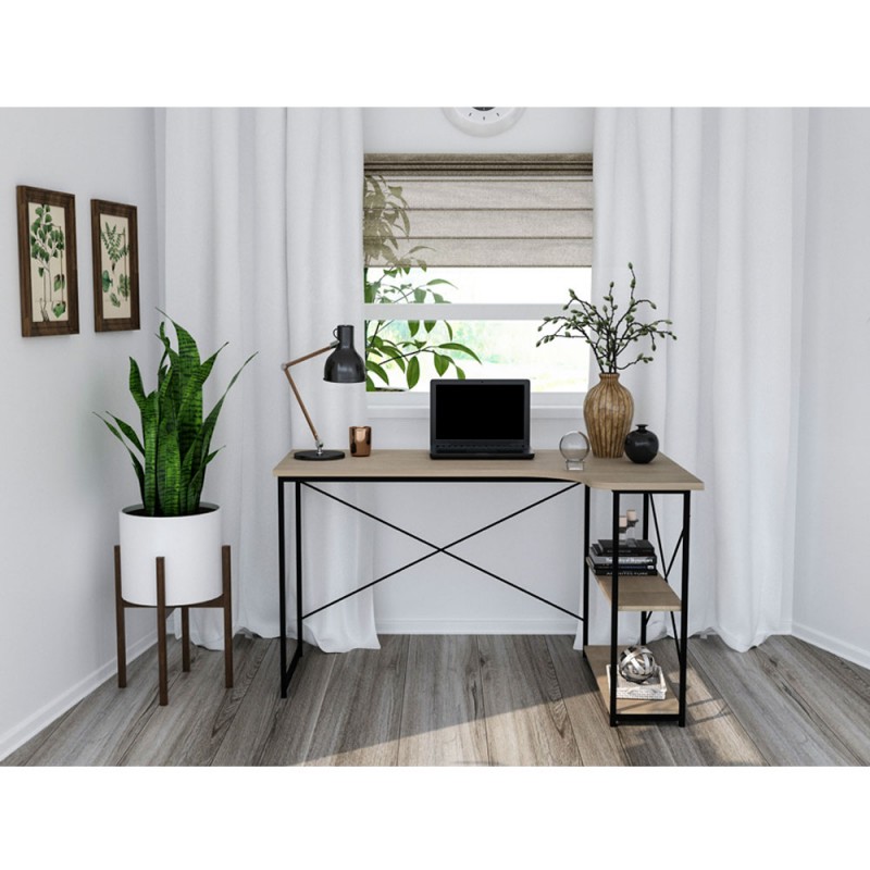 EDGE ΓΡΑΦΕΙΟ SONOMA ΜΑΥΡΟ 120x73xH75cm