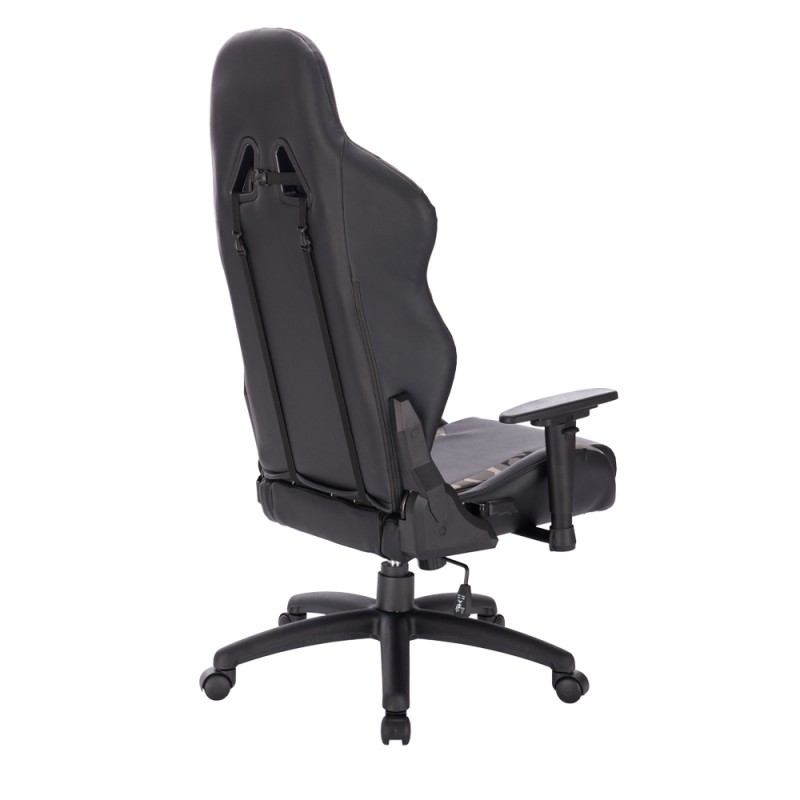 AVENGER ΚΑΡΕΚΛΑ ΓΡΑΦΕΙΟΥ ΧΑΚΙ ΜΑΥΡΟ 69x70xH122/129,5cm