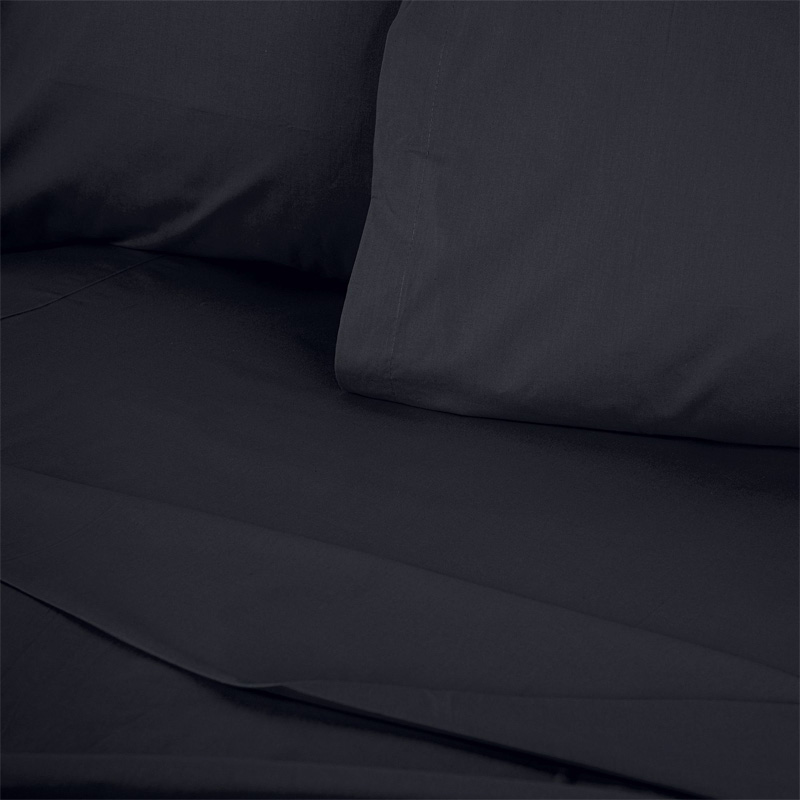 Σεντόνι Tonne Cotton Box Μονό (180X240) Χρώμα Μαύρο