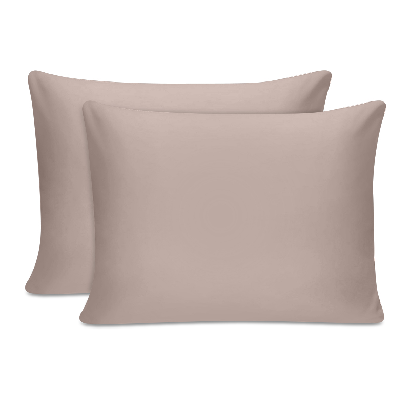 Μαξιλαροθήκες Ύπνου Tonne Cotton Box Σετ 2 Τμχ Χρώμα Μπεζ 50X70Εκ.