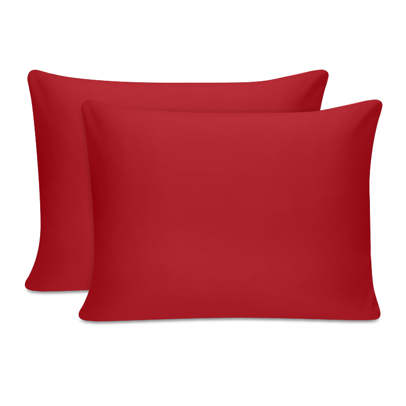 Μαξιλαροθήκες Ύπνου Tonne Cotton Box Σετ 2 Τμχ Χρώμα Κόκκινο 50X80Εκ.