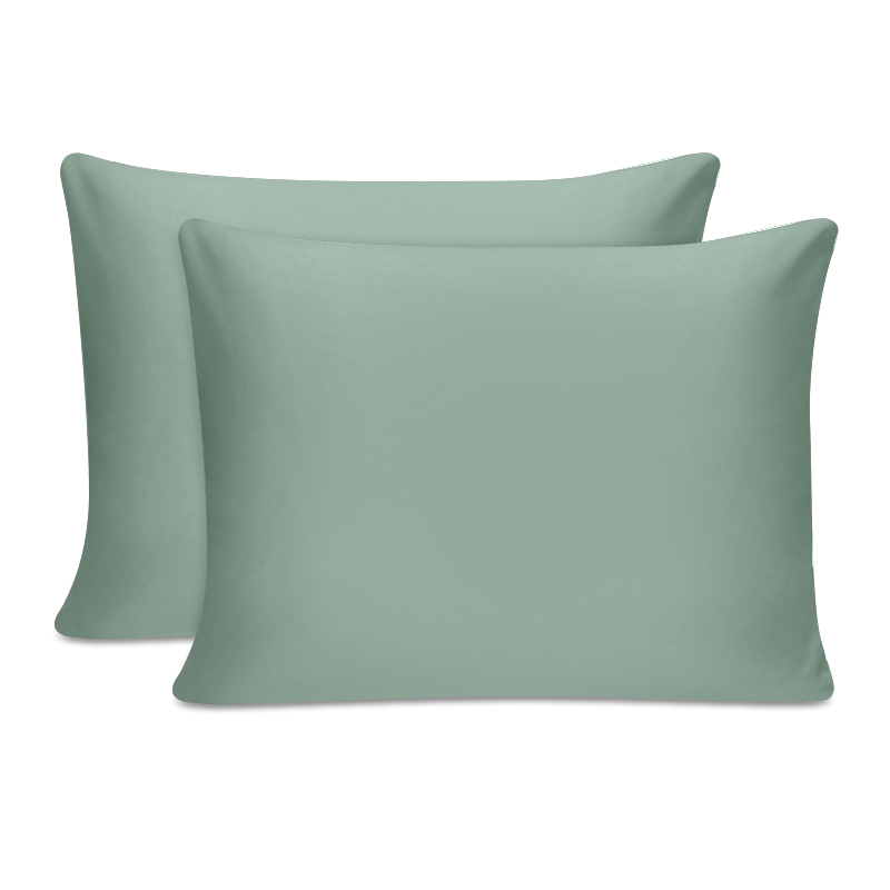 Μαξιλαροθήκες Ύπνου Tonne Cotton Box Σετ 2 Τμχ Χρώμα Πράσινο 50X80Εκ.