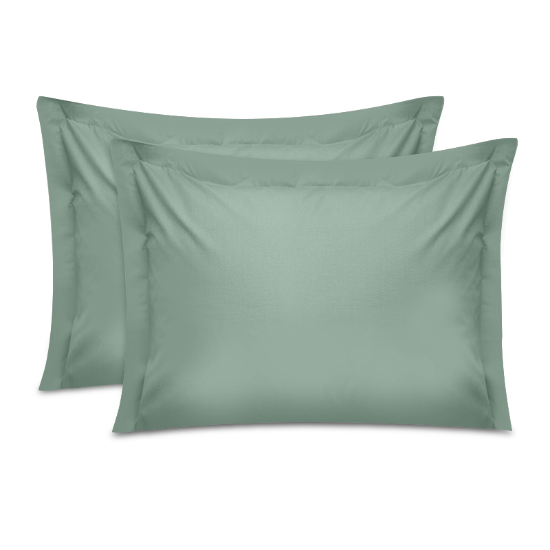 Μαξιλαροθήκες Ύπνου Tonne Cotton Box Σετ 2 Τμχ Χρώμα Πράσινο 50X80+5Εκ.