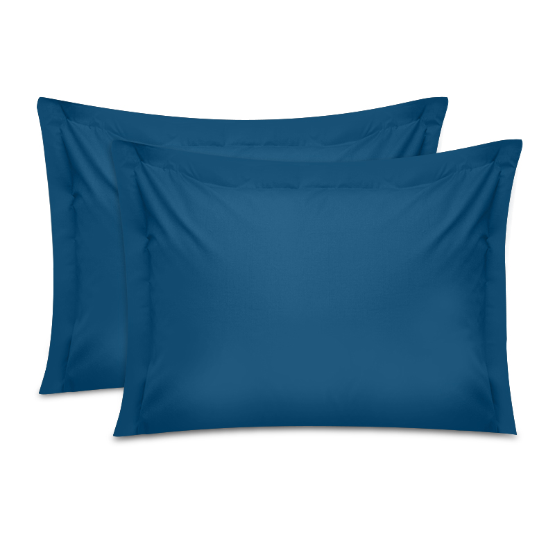 Μαξιλαροθήκες Ύπνου Tonne Cotton Box Σετ 2 Τμχ Χρώμα Πετρόλ 50X80+5Εκ.
