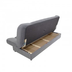 Kαναπές - Κρεβάτι Tiko Plus Megapap Τριθέσιος Με Αποθηκευτικό Χώρο Και Ύφασμα Σε Γκρι 200X90X96Εκ.