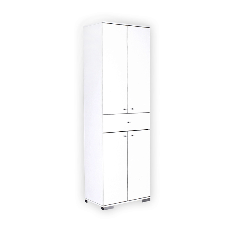 Ντουλάπα Ρούχων Diamond Megapap Δίφυλλη Σε Χρώμα Λευκό 60X40X187Εκ.