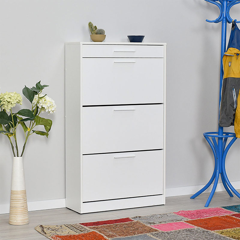 Παπουτσοθήκη Flat Megapap 18 Ζεύγων Σε Χρώμα Λευκό 75X29X128Εκ. Παπουτσοθήκη Flat Megapap 18 Ζεύγων Σε Χρώμα Λευκό 75X29X128Εκ.