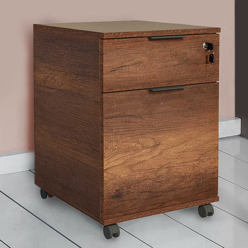 Συρταριέρα Γραφείου Rio Megapap Τροχήλατη Χρώμα Καρυδί 41X41X61 Εκ.