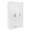 Ντουλάπα Ρούχων Bianco Megapap Τρίφυλλη Χρώμα Λευκό 103X52X187Εκ.