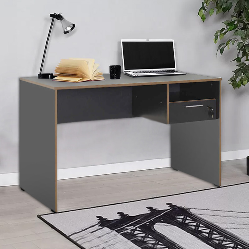 Γραφείο Εργασίας Concept Megapap Χρώμα Ανθρακί 120X60X75Εκ.