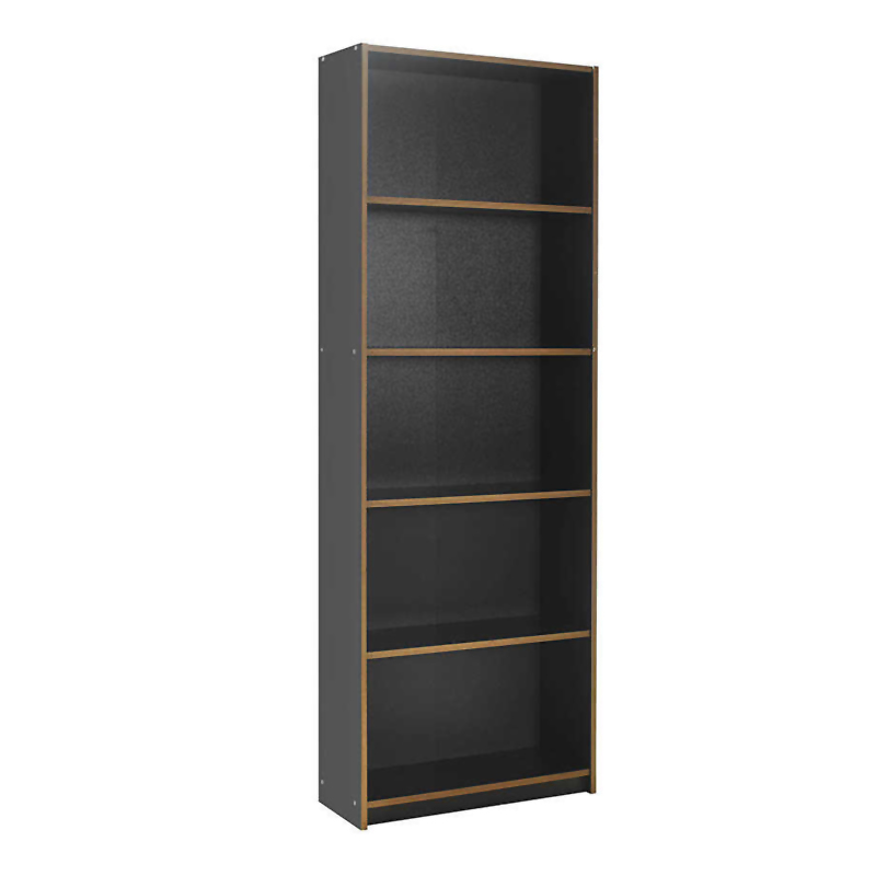 Βιβλιοθήκη Max Megapap Χρώμα Ανθρακί 64X26X182Εκ.