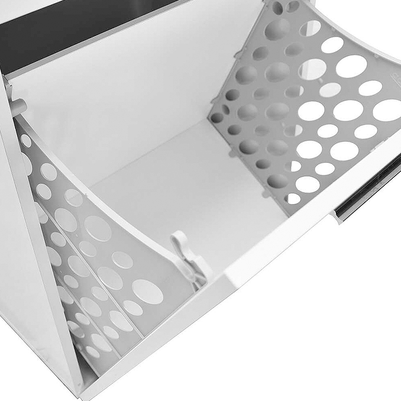 Ντουλάπι - Καλάθι Απλύτων Diamond Megapap Χρώμα Λευκό Gloss 52X38X83Εκ.