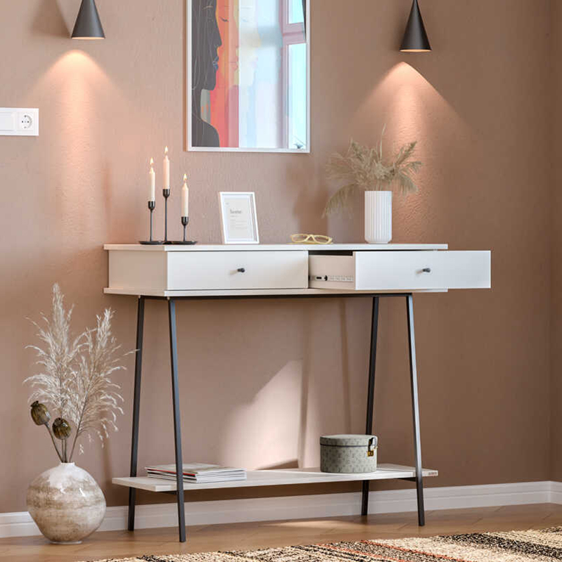 Κονσόλα Elite Megapap Χρώμα Λευκό Του Πάγου 100X40X88Εκ. Κονσόλα Elite Megapap Χρώμα Λευκό Του Πάγου 100X40X88Εκ.