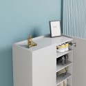 Παπουτσοθήκη - Ντουλάπι Pool Megapap Χρώμα Λευκό 72X34X119Εκ.