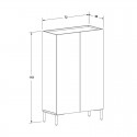 Παπουτσοθήκη - Ντουλάπι Pool Megapap Χρώμα Λευκό 72X34X119Εκ.