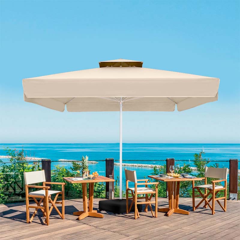 Ομπρέλα Επαγγελματική Juno Megapap Τηλεσκοπική Αλουμινίου Χρώμα Εκρού 3X3M.