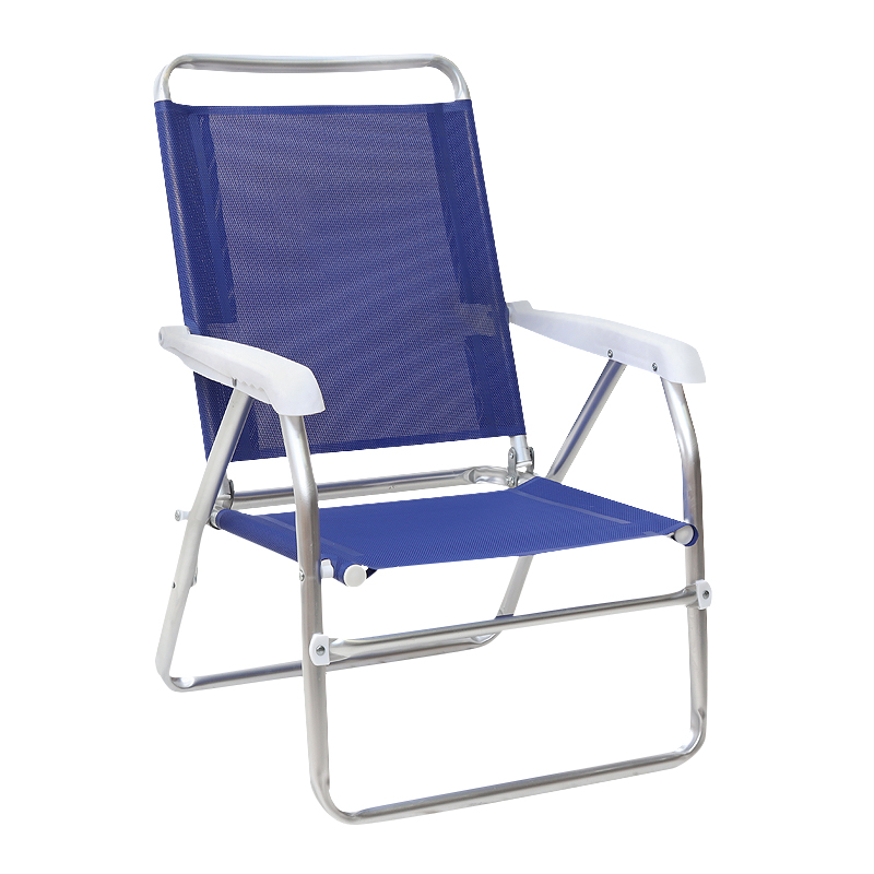 Καρεκλάκι Παραλίας Alu Megapap Αλουμινίου Χρώμα Μπλε 54X52X80Εκ.