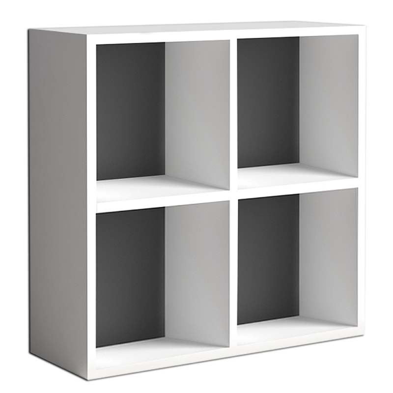 Βιβλιοθήκη Cube Megapap Από Μελαμίνη Χρώμα Λευκό 64X23X64Εκ.