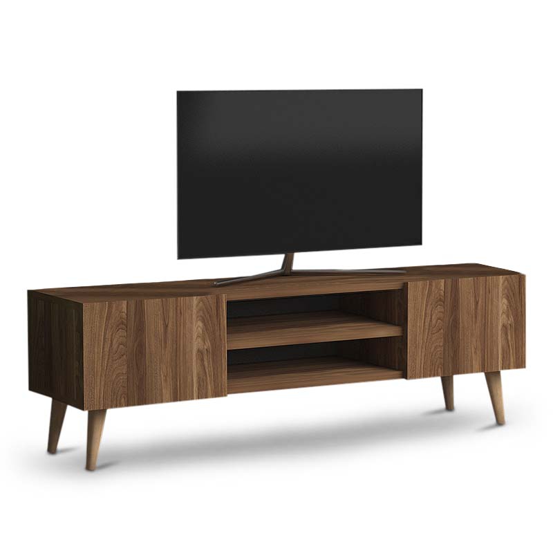 Έπιπλο Τηλεόρασης Etna Megapap Από Μελαμίνη Χρώμα Καρυδί 120X30X40Εκ.