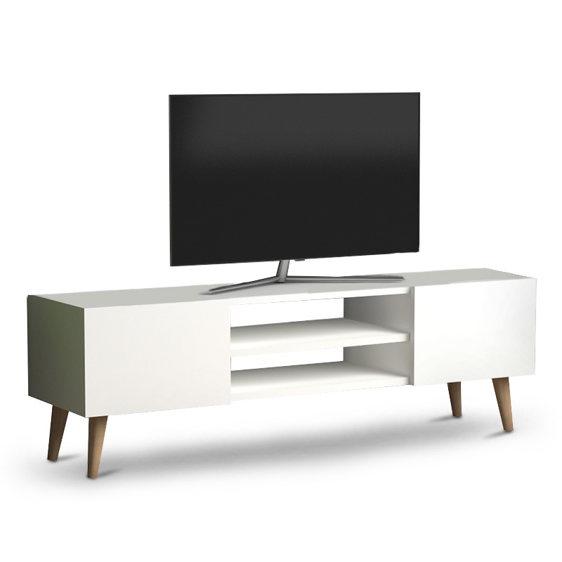 Έπιπλο Τηλεόρασης Etna Megapap Από Μελαμίνη Χρώμα Λευκό 120X30X40Εκ.