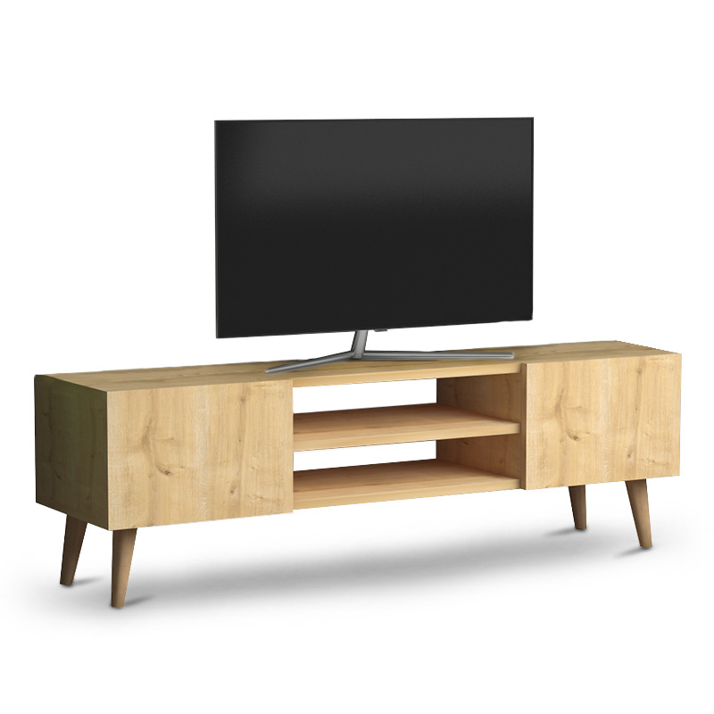 Έπιπλο Τηλεόρασης Etna Megapap Από Μελαμίνη Χρώμα Oak 120X30X40Εκ.