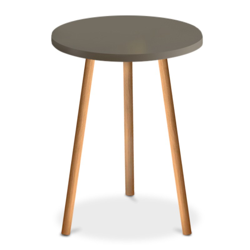 Βοηθητικό Τραπεζάκι Roma Megapap Από Μελαμίνη Χρώμα Cappuccino 33,5X33,5X46Εκ.