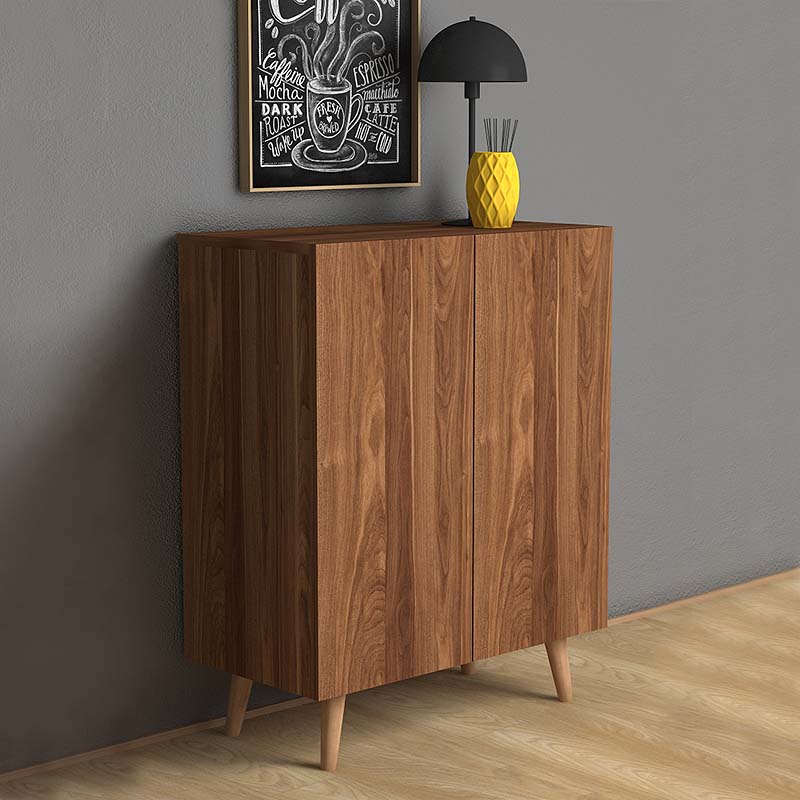 Παπουτσοθήκη Luce Megapap 12 Ζευγών Από Μελαμίνη Χρώμα Καρυδί 76X35X86Εκ.