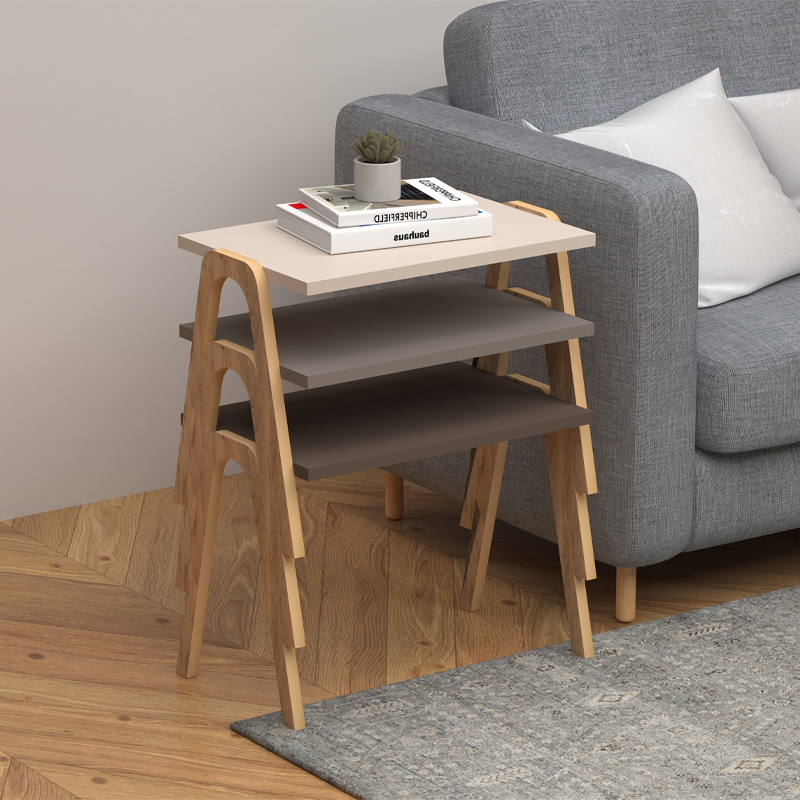 Τραπεζάκια Βοηθητικά Σετ 3 Τμχ Como Megapap Χρώμα Καφέ - Cappuccino - Κρεμ 52X32X40Εκ. Τραπεζάκια Βοηθητικά Σετ 3 Τμχ Como Megapap Χρώμα Καφέ - Cappuccino - Κρεμ 52X32X40Εκ.