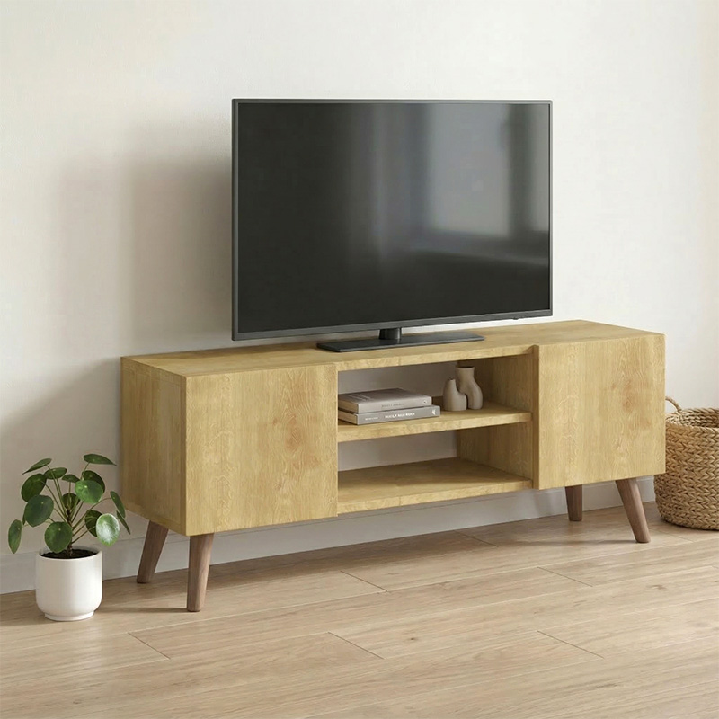 Έπιπλο Τηλεόρασης Etna Megapap Χρώμα Sapphire Oak 120X30X45Εκ.