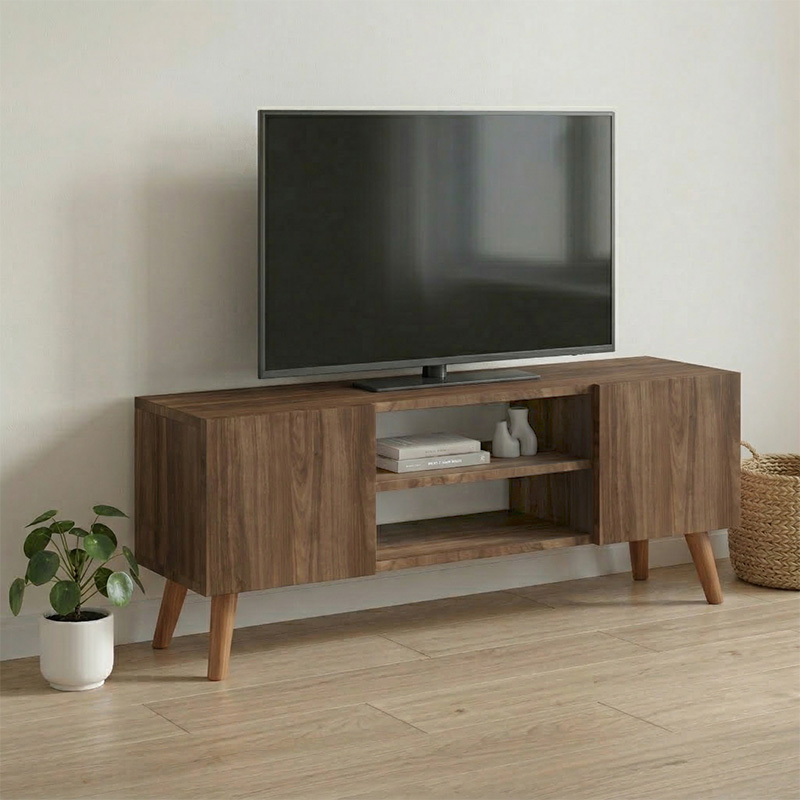 Έπιπλο Τηλεόρασης Etna Megapap Χρώμα Καρυδί 120X30X45Εκ.