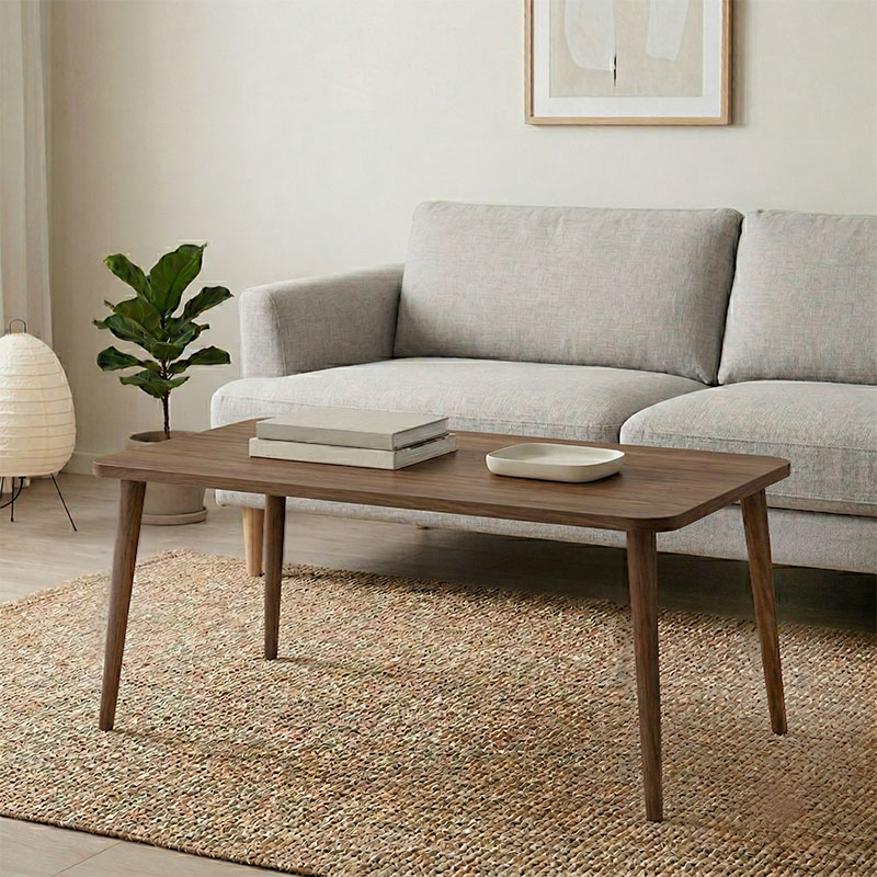 Τραπεζάκι Σαλονιού Plane Megapap Χρώμα Καρυδί 90X55X41Εκ.