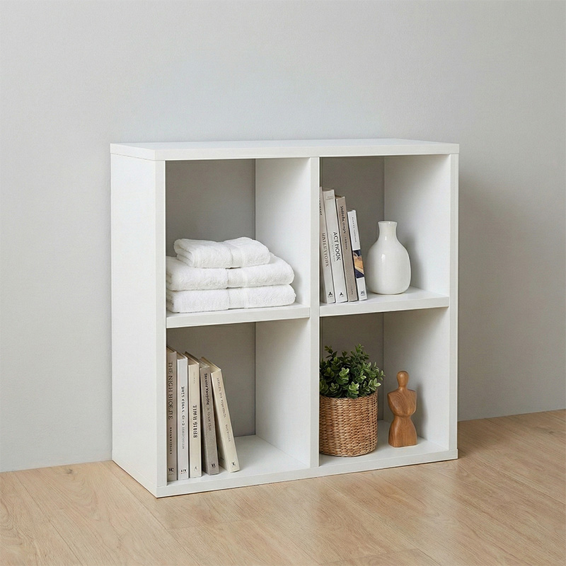 Βιβλιοθήκη Cube Megapap Χρώμα Λευκό 60X20X60Εκ.