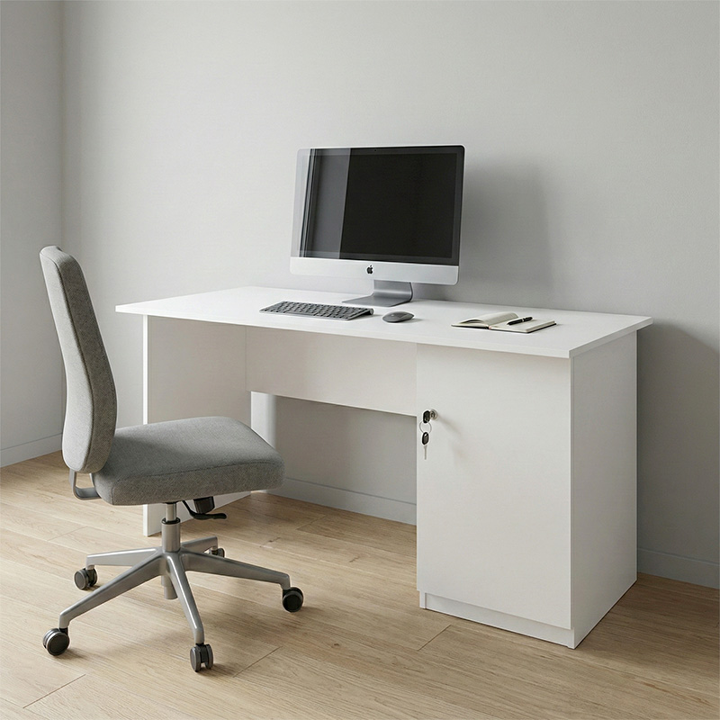 Γραφείο Εργασίας Moto Megapap Χρώμα Λευκό 150X80X75Εκ.