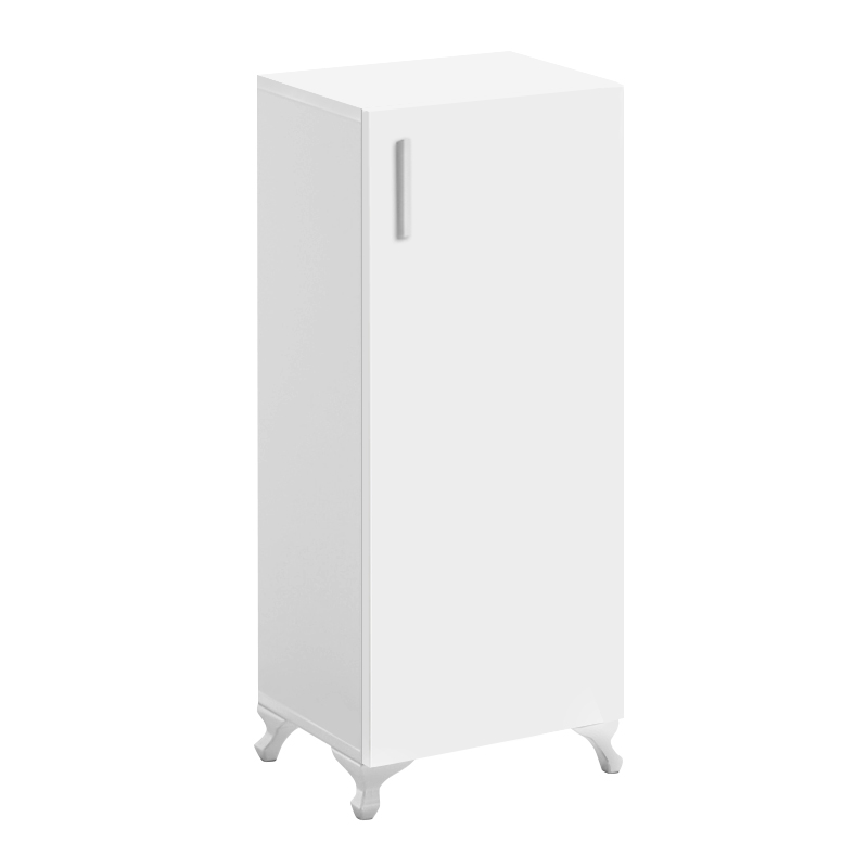 Ντουλάπι Κουζίνας - Μπάνιου Mine Megapap Χρώμα Λευκό 30X32X88Εκ.