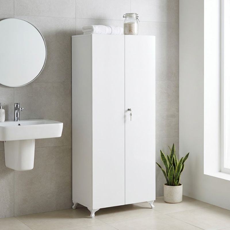 Ντουλάπα - Παπουτσοθήκη Cilem Megapap Χρώμα Λευκό 70X32X188Εκ.